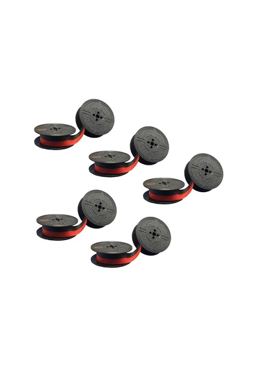 Çoğu Daktilo İçin 5 Adet Çift Makaralı Daktilo Şeridi Yedek Paketi - Perfet