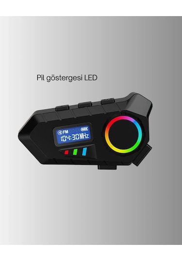 Bfs 500mah Bataryalı Bluetooth 5.4 İnterkom Led Ekranlı Fm Destekli