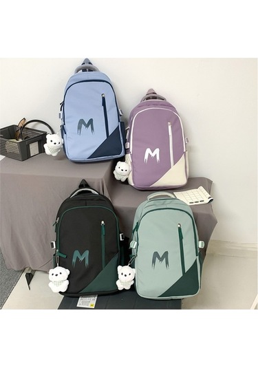 Sırt Çantası Erkek Üst Düzey Büyük Kapasiteli Sırt Çantası Lise Öğrenci Çantası Üniversite Öğrencisi Basit Gündelik Kırmızı - Gri