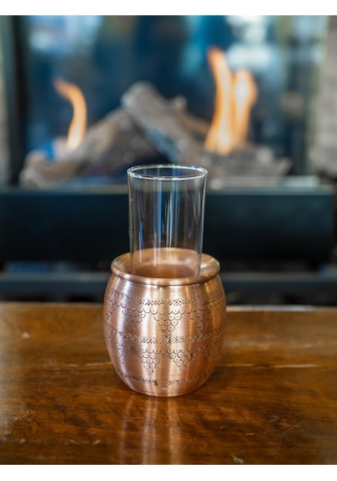 Bakır Ehlikeyf Soğutucu Jelli Tombul Model 2 'li Mat Bakır Renk