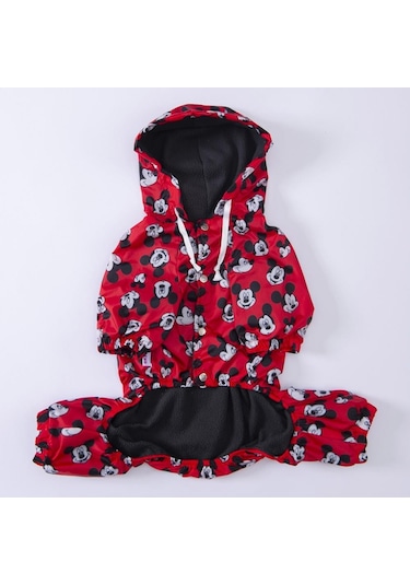 Pettrend Mickey Mouse Tulum Yağmurluk Köpek Kıyafeti Köpek Yağmurluğu