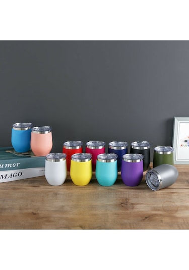 Kosona Kırmızı 360ml 304 Paslanmaz Çelik Çift Katlı Isı Yalıtımlı, 2-6 Saat Isı/sıcaklık Saklama, Eldiven Uyumlu Kollü Seyahat Kahve Bardakası Diğer