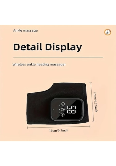 Fochsia Isıtmalı Masaj Aleti 2 Paket Siyah Ayak Bileği Rahatlatıcı Üç Masaj Modu Ayarlanabilir Sıcaklık Usb Lcd Ekran Taşınabilir Tasarım Altın