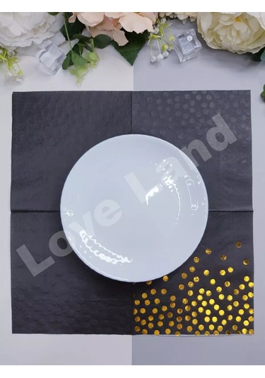 Love Land Paper Kağıt Peçeteler Küçük Bayramdo Stuart 33x33 Cm 24 Adet 177629299 Siyah