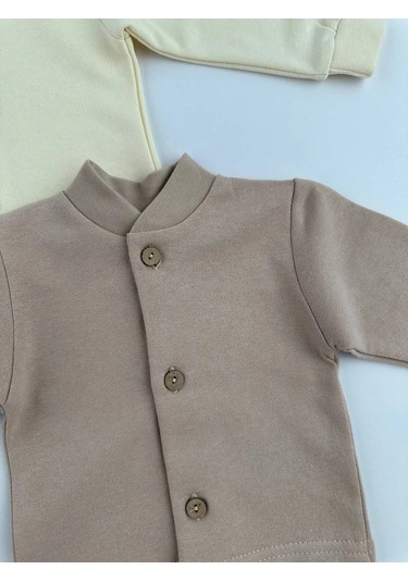 Svetik Yenidoğanlar İçin İçi Fırçalı Üstler 2'li Set 97368179 Bej