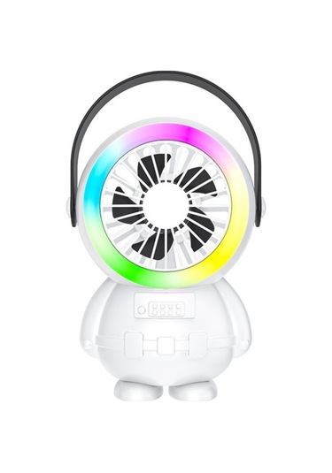 Polham 3 Kademeli Gece Lambalı 1500mah Şarjlı Taşınabilir Serinletici Vantilatör Fan, Ultra Sessiz