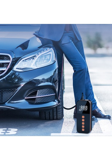 Teltree Siyah Akıllı Araç Zımpara Bombası: 5 Modlu Otomatik Durdurma, Büyük Sayısal Ekran, Led Işık Ve Powerbank Özelliği 3000mah Dahili Batarya