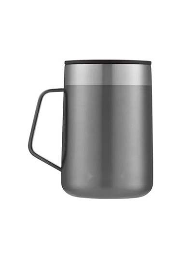 Vakumlu Masa Kupası - 420 Ml, Antrasit Renk Acı Kahve