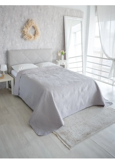 Marianna Yaprak Örtüsü 150x220 Yatak Ve Kanepe İç 63399849 Açık Gri