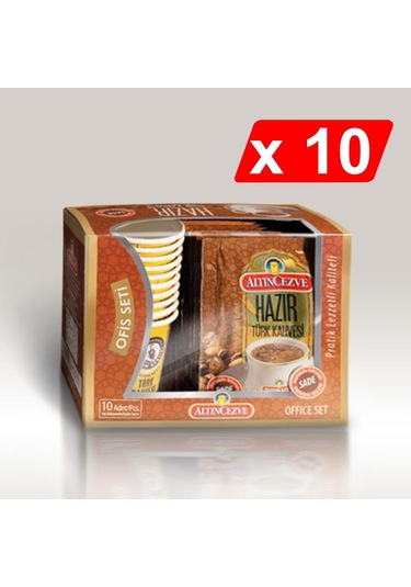 Altıncezve Hazır Türk Kahvesi Ofis Seti Sade 10'lu 10 x 7 G
