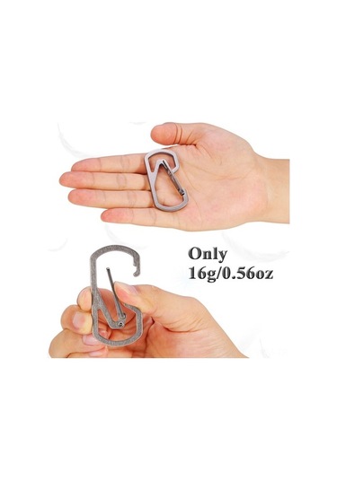 Novahub Ultra Hafif Titanyum Kancaklık - Çift Halkalı, Kaymaz, 16g Gümüş Anahtarlık Gümüş