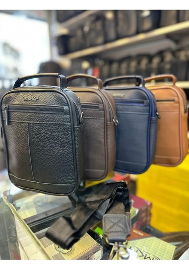 Trg Polo Siyah Sunni Deri Erkek El Omuz Çantası Siyah