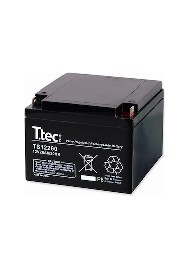 Ttec 12V 26A Bakımsız Kuru Akü