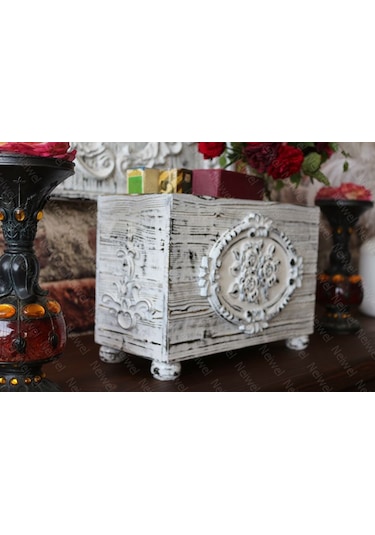 Neiwel Vintage Levni Eskitme Beyaz Kutu