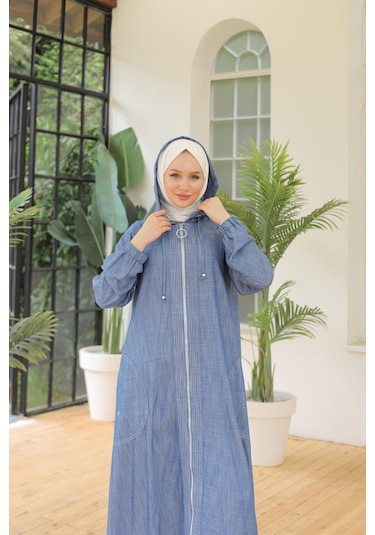 Armine Trend Kapüşonlu Giy Çık İndigo 24yt564-indigo İndigo