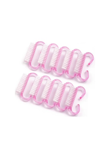 10/20/50/100 Adet Kolu Kavrama Tırnak Fırçası Tırnak Fırçalama Temizleme Tırnak Fırçaları Temizleyici Tırnak Scrubber Toplu Erkekler Kadınlar İçin Gümüş