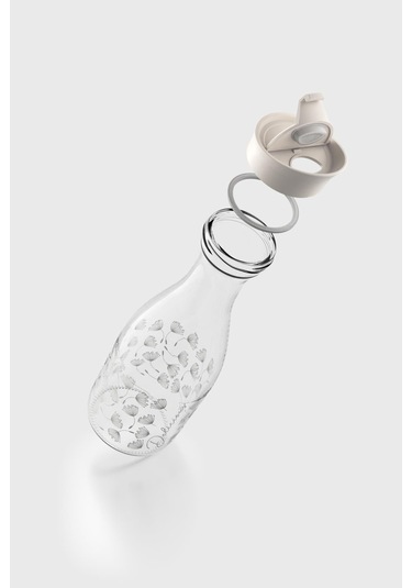 Renga Odesa Çiçek Desenli 1000 Ml Cam Karaf 212010 Bej