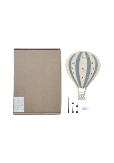 Goldenqian Ev Ofis Için Sıcak Hava Balonu Şekilli Sessiz Duvar Saati, Gri 0azj3n Gri