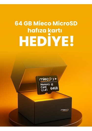 Mieco X8 Wifi /4K Uhd/ 170° Ultra Geniş Açı/ Kör Nokta / Adas/ Ön + Arka Araç Kamerası + Hafıza Kartı