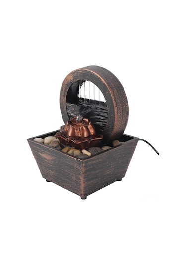 Wezone Usb-powered Mavi Led Işıklı Masaüstü Şelale Dekorasyonu - Sakinlik Ve Zevk İle Ev/ofis Mekanını Güzelleştirin