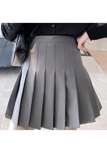 Yaz Kadın Pileli Etekler Bayan Mini Etekler Yüksek Bel Beyaz Siyah Etekler Tatlı Kız Kore Etekler Siyah