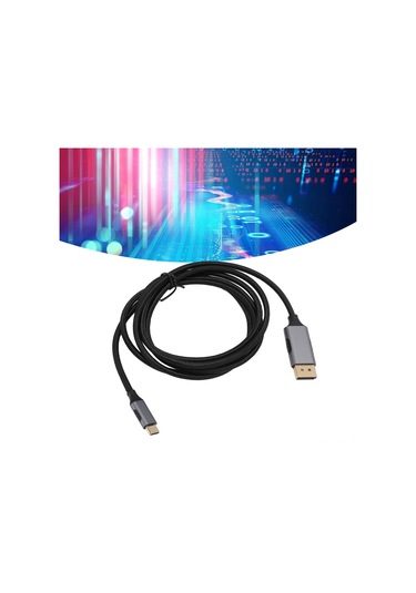 Mufunye Usb-c'den Displayport 1.4'e Kablosu, 8k 60hz Çözünürlük, 1.8m Uzunluk, Nylon Örgü + Alüminyum, Bilgisayar-telefon Ekran Paylaşımı, Kararlı Sinyal Aktarımı