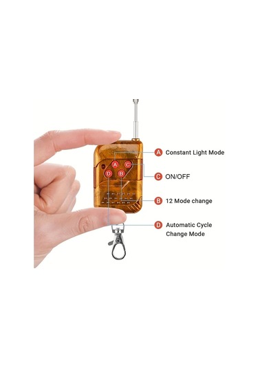 Xuweiwei 8 Adet 16led Kablosuz Uzaktan Kumandalı Sarı Araba Işıkları Kamyonlar Arabalar Vanlar İçin 12v Ön Gövde Lambaları