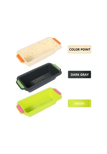 Dikdörtgen Silikon Ekmek Tavası Kalıp Tost Ekmek Kalıp Kek Tepsi Uzun Kare Kek Kalıp Bakeware Yapışmaz Mutfak Pişirme Araçları Kek Kalıpları 19 x 7 CM