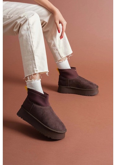 Cuen Kahverengi Süet Bot Kahverengi