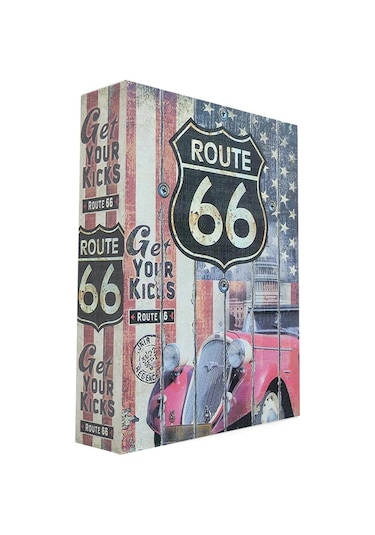 115 Route 66 Dekoratif Kitap Kutusu