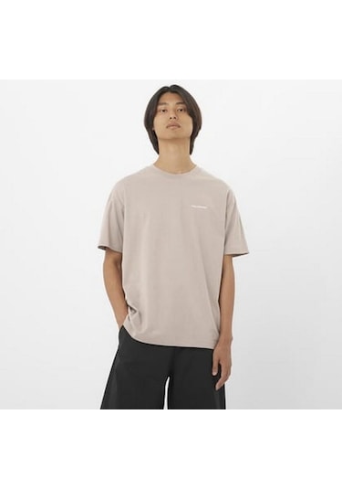 Salomon Logo Rx Tee M Etherea// Erk T-shırt Lc2527600 Gri