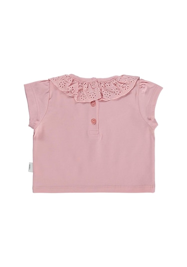 Civil Baby Yaka Brodeli 6-18 Ay Tişört - Pembe 6-9 Ay Pembe