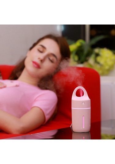 Sones 1.5w - 2w 175ml Mini Taşınabilir Usb Negatif İyon Nemlendirici Güzellik Ve Su Takviyesi Enstrümanı Renkli Led Işıkla