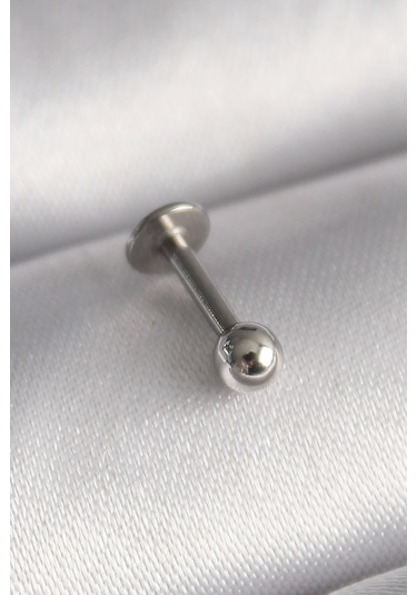 Evyora 316l Çelik Gümüş Renk Topçuk Piercing Gümüş