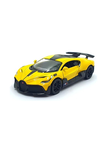 Kinsmart 1:36 Ölçek Metal Bugatti Divo Diecast Çek Bırak Araba Sarı