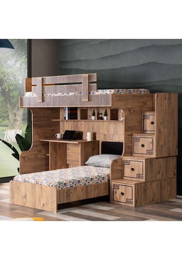 Setaymobilya Ranza , Natural Ranza Karyola + Çalışma Masası