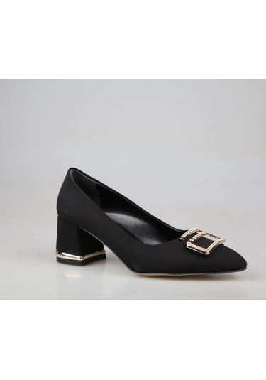 Feles 077-3368-21 Siyah Kadın Topuklu Ayakkabı Siyah
