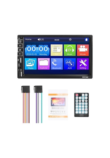 7'' Dokunmatik Bluetooth Mp5 Çalar Araba Stereo - Fm Radyo/geri Vise Kamera/usb-tf-aux/direksiyon Kontrollü Eller Serbest Sistem