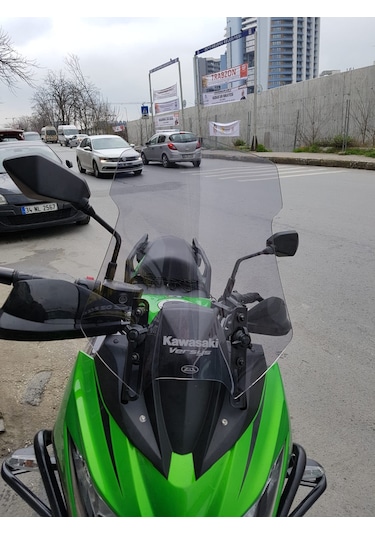 15-18 Kawasaki Versys Uzun Ön Cam Zeus Açık Füme 48cm 4mm