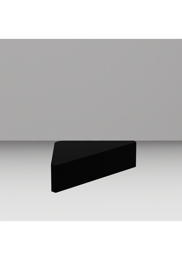 Üçgen 3 Delikli Puf Ayakkabılık Mobilya Ayağı 4 Adet Siyah