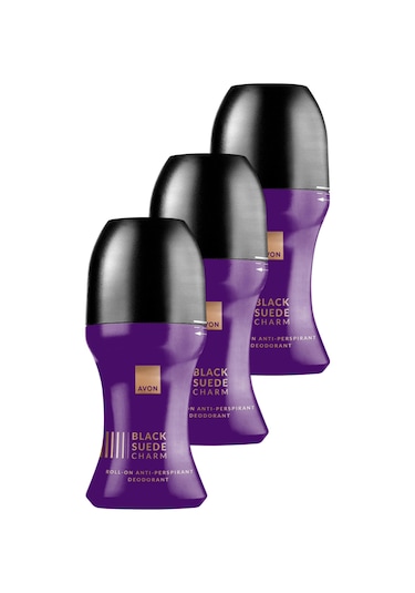 Black Suede Charm Erkek Antiperspirant Roll-on Deodorant 50 Ml. Üçlü Paket