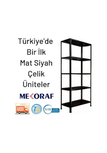 Mekoraf Mekoraf Mat Siyah 31X93Cm Ve 43X93Cm Tek Ve Çift Üniteler