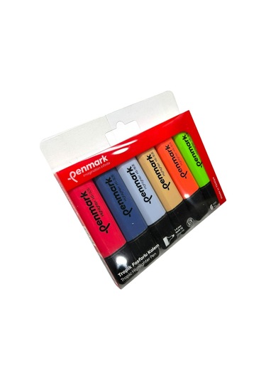 Penmark Fosforlu Kalem 6'lı Asetat Karışık Renk Tropik 86831817711334 Hs-505-6t 709705 Çok Renkli