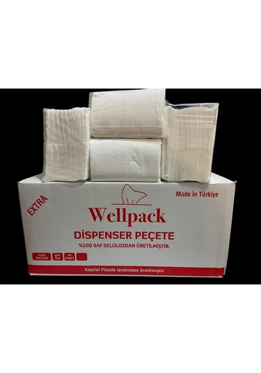 Wellpack Dispenser Peçete Ekstra Büyük 200 Lü 18 Paket İçerir
