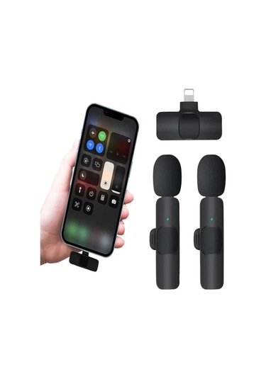 Skycıty İphone Ve İpad İçin Uyumlu Kablosuz Kelepçe Mikrofon, 2 Adet