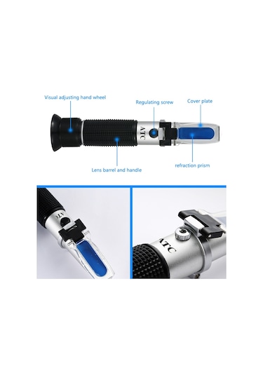 Yıeryı Bal Nem Refraktometresi Bal Sınıfı Analizi İçin Atc İle% 10-30 Bal Nem İçeriği Testi