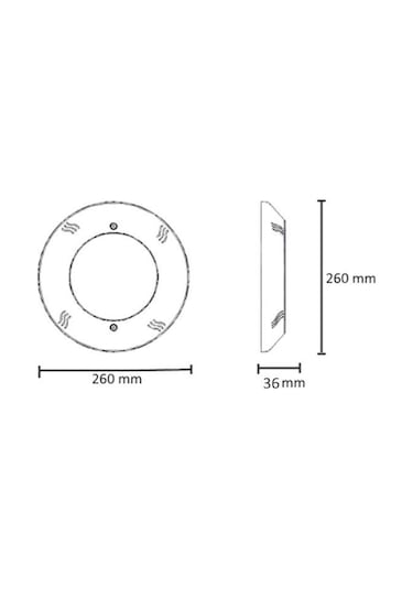 Flat Sıva Üstü Led Flat Havuz Lambası 4 Kablolu Rgb