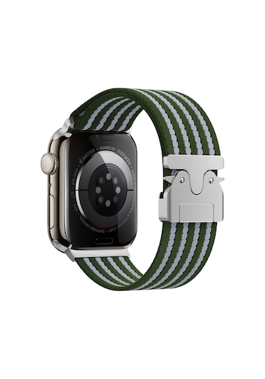 Watch 44mm Sbt Krd-133 Naylon Kumaş Hasır Örgülü Kordon - Yeşil