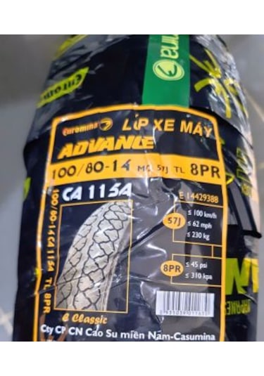 100/80-14 57j 8kat Ca115a Advance Dubleks Lastik 1008014