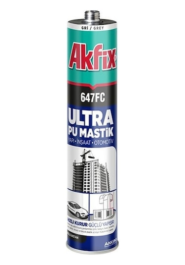 Akfix 647fc Gri Ultra Poliüretan Otomotiv Yapı Pu Mastik 280ml